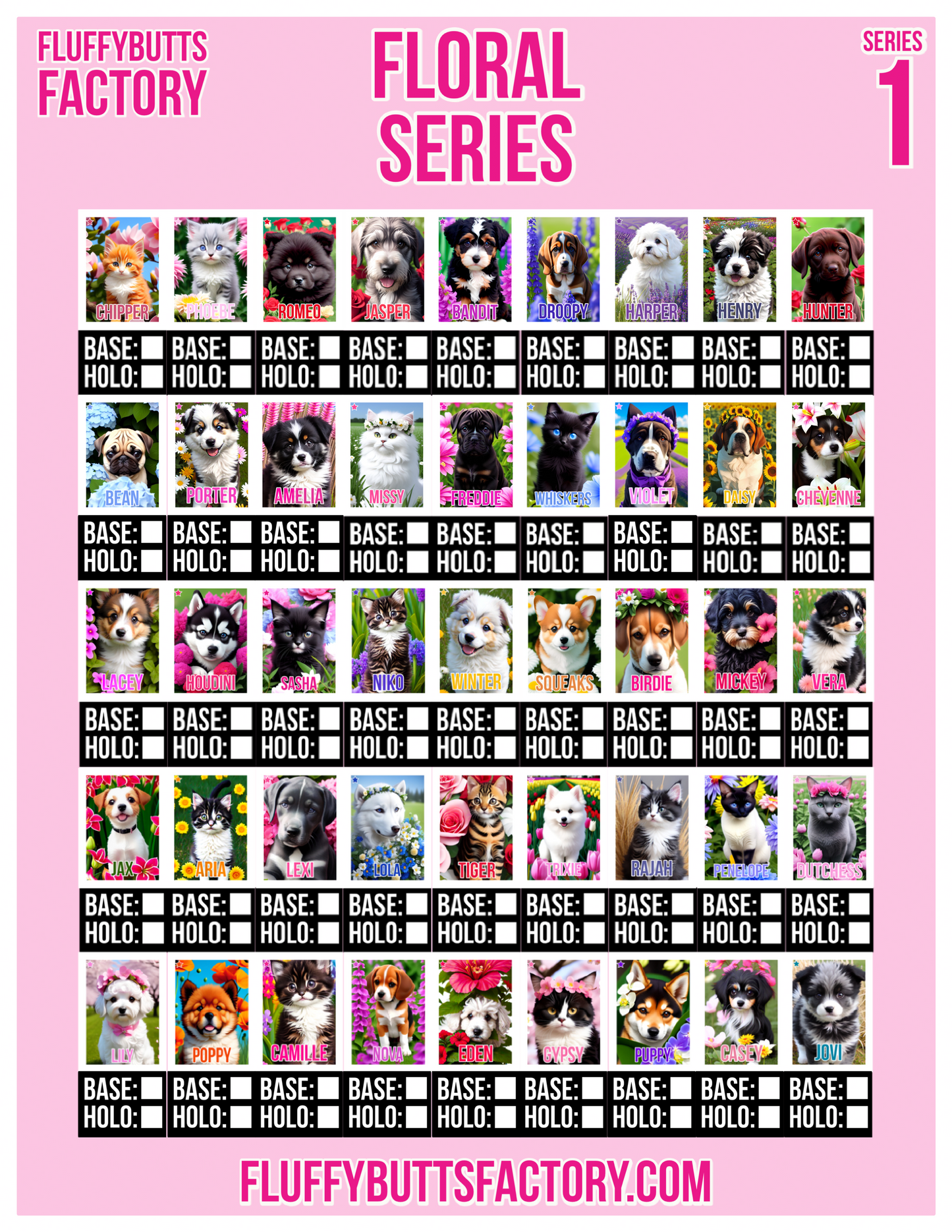 Floral Series 1 Trading Cards