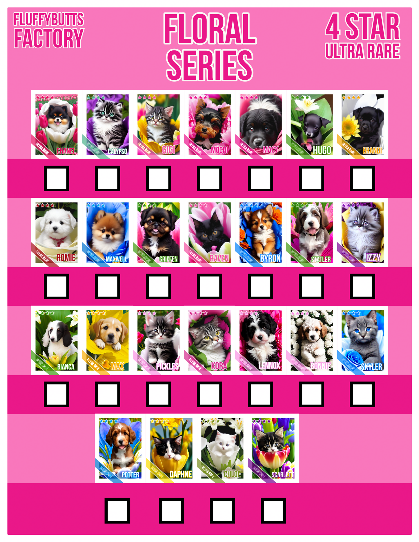 Floral Series 1 Trading Cards