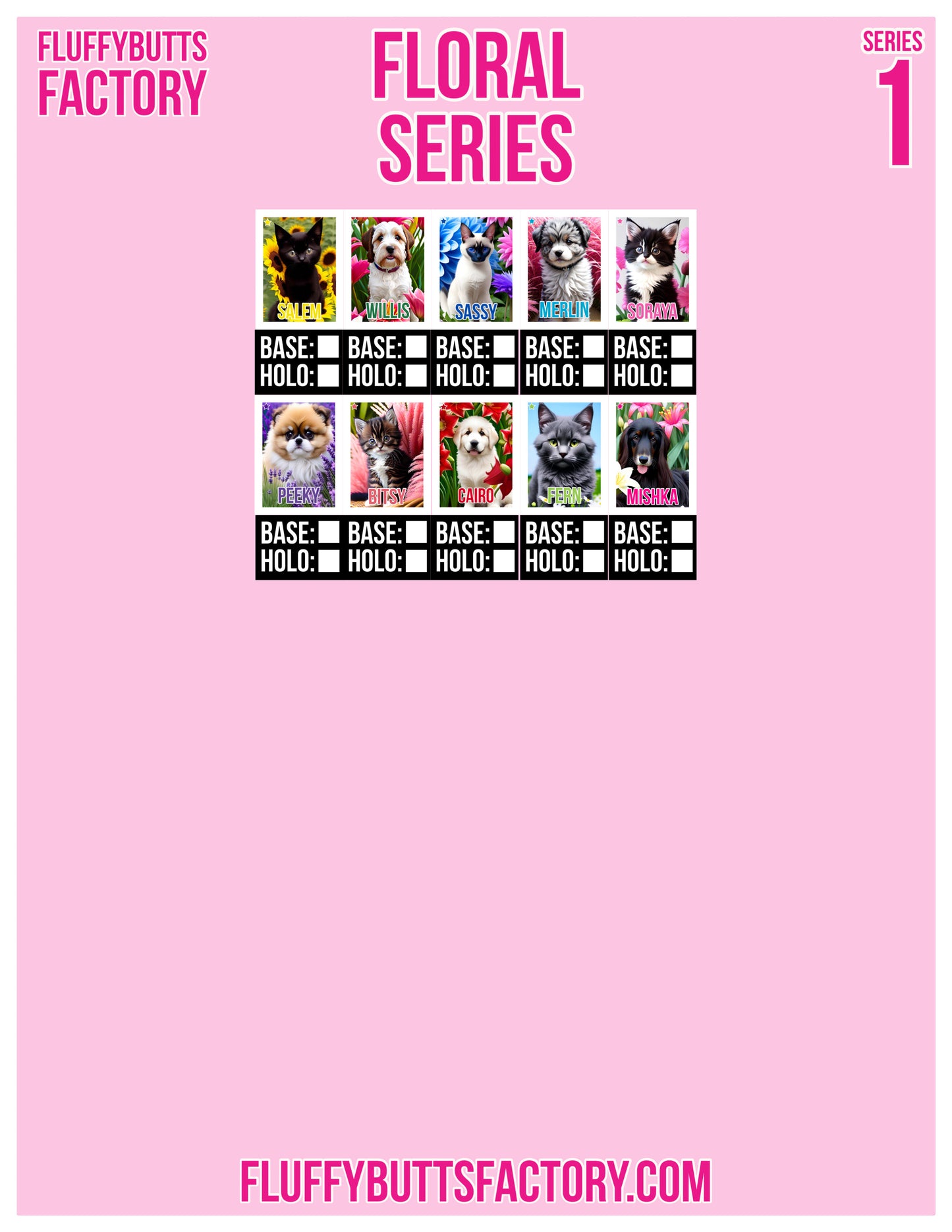 Floral Series 1 Trading Cards