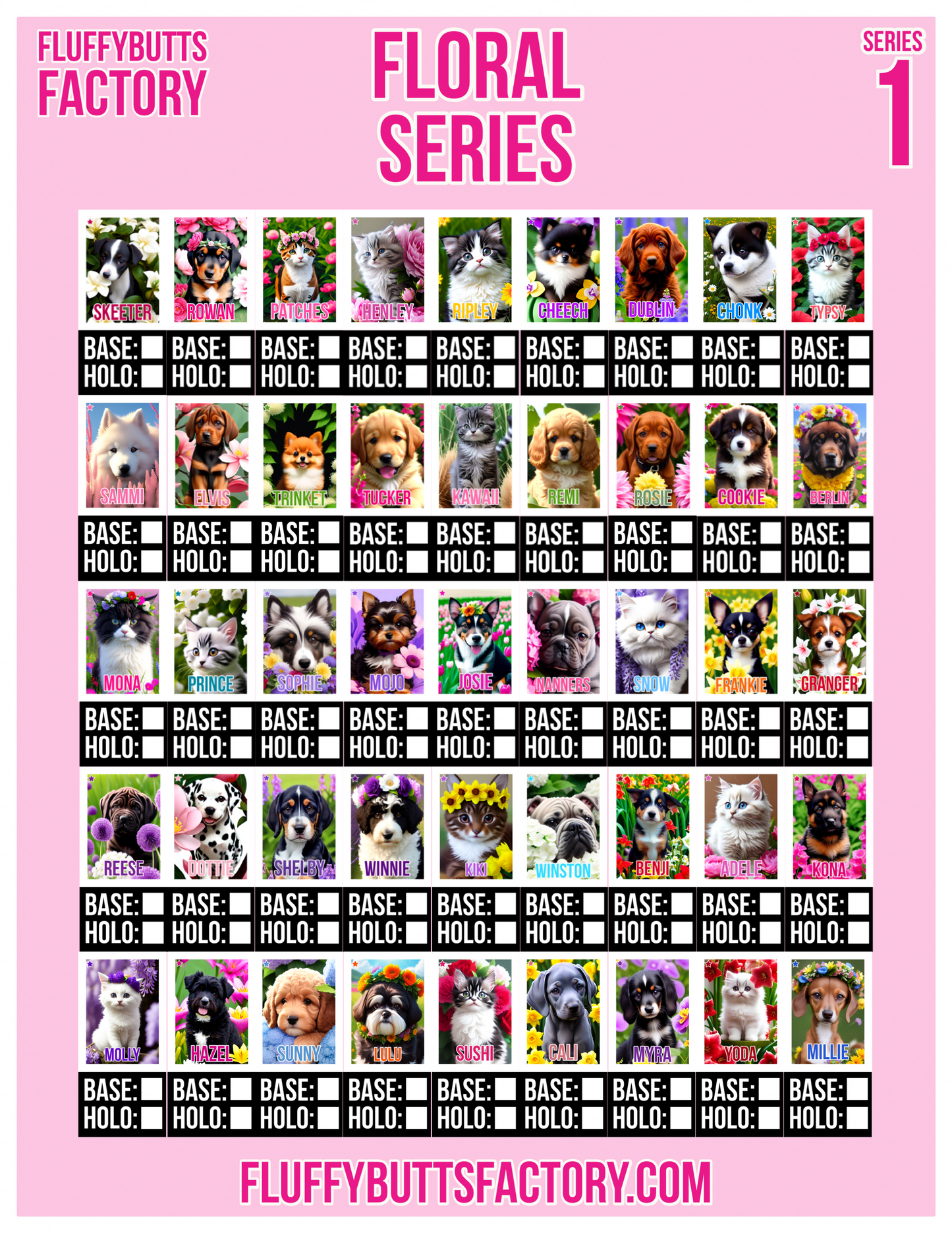 Floral Series 1 Trading Cards