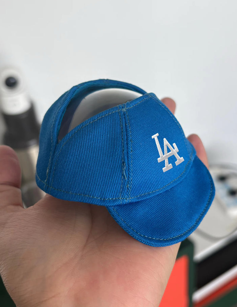17cm LA dodgers blue embroidered labubu baseball cap