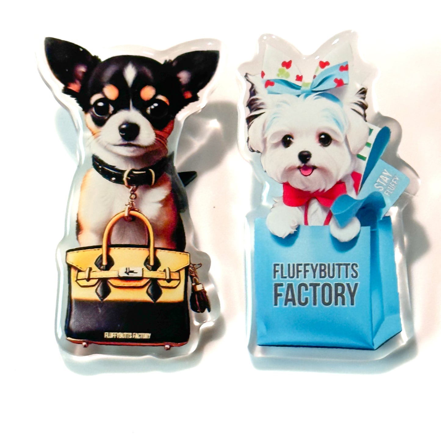 Posh Series Acrylic Pin set - Frankie & Lulu 2.5”