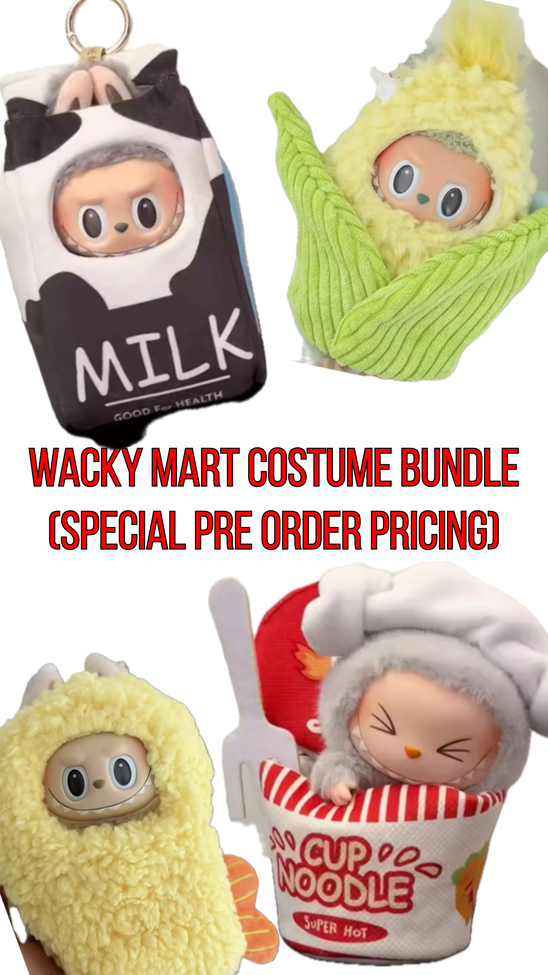 Pre order eta 07/28 Wacky mart inspired labubu costume Bundle (read notes)