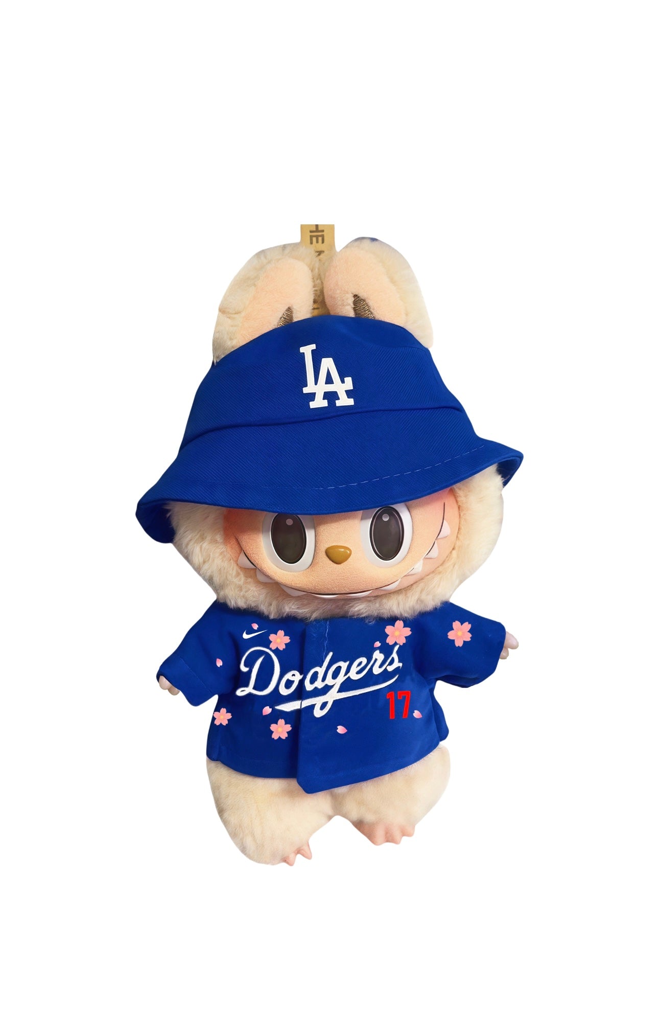 17cm labubu clothing cherry blossom Dodgers Ohtani jersey and bucket hat