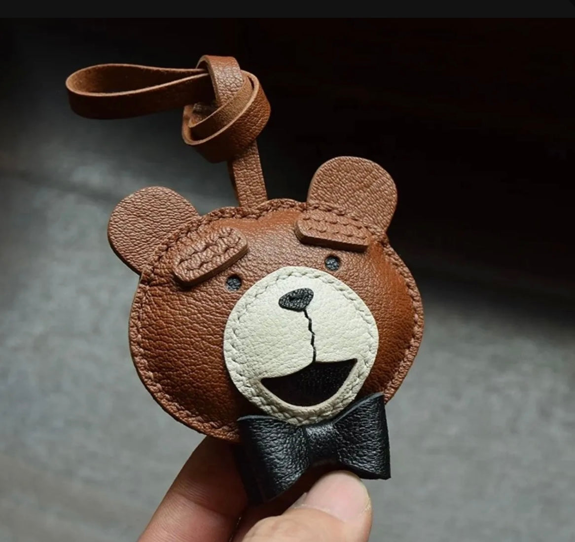 Premium sheepskin handbag charm with dustbag- Ted