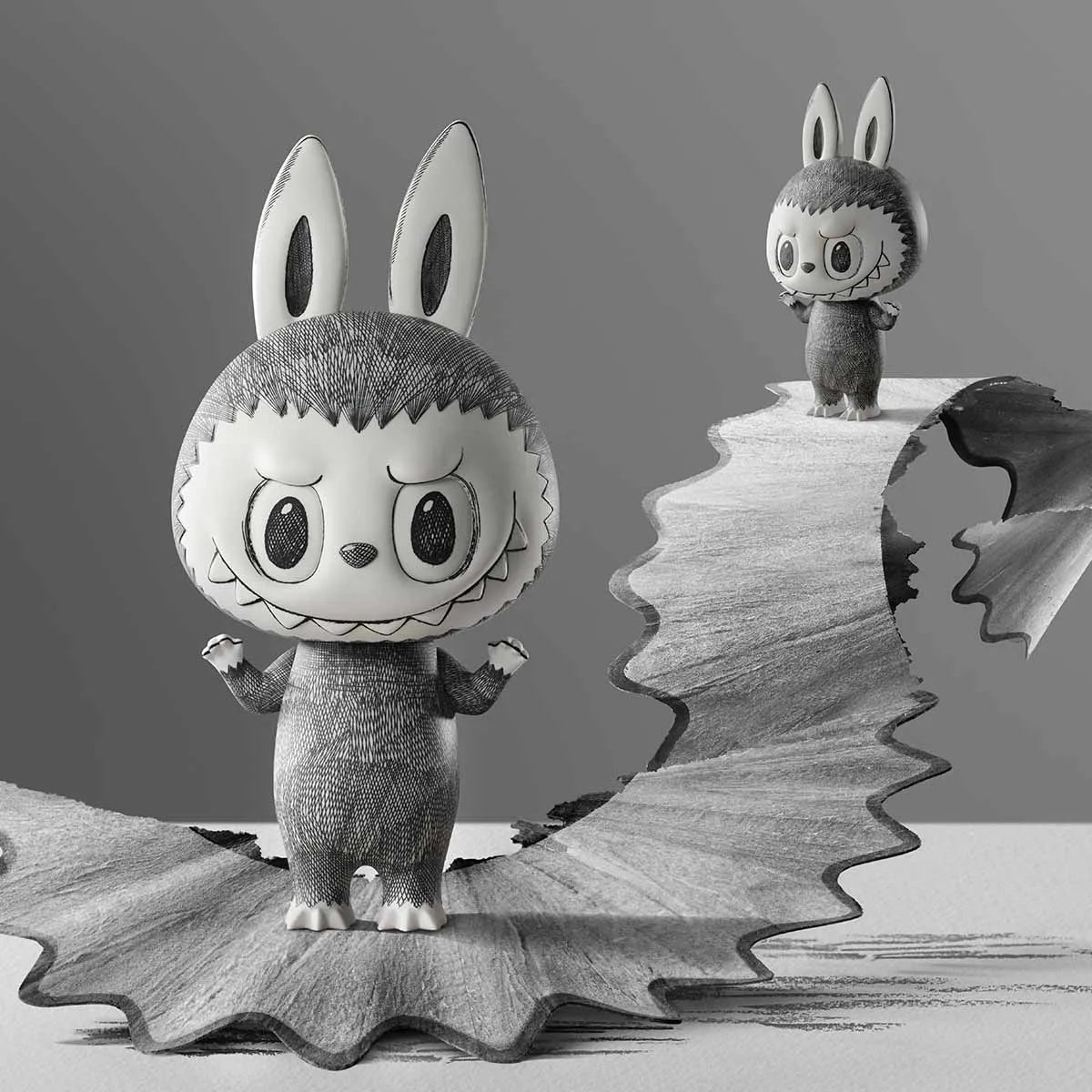 Authentic Pop Mart 400% Mega Labubu Sketch