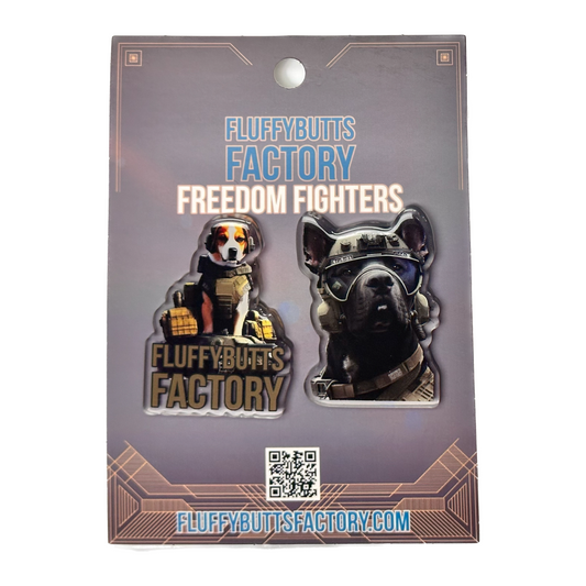 Freedom fighters Acrylic Pin Set - Huck & Benton 2.5”